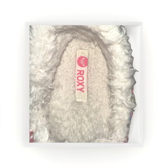 Roxy Snowbird Slipper Children Size 3 Woven Hegge Faux Shearling Scandinavian - Picture 5 of 8
